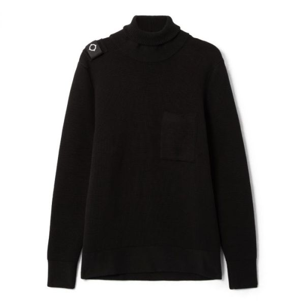 Ma.strum Milano Knitted Roll Neck Sweater Zwart
