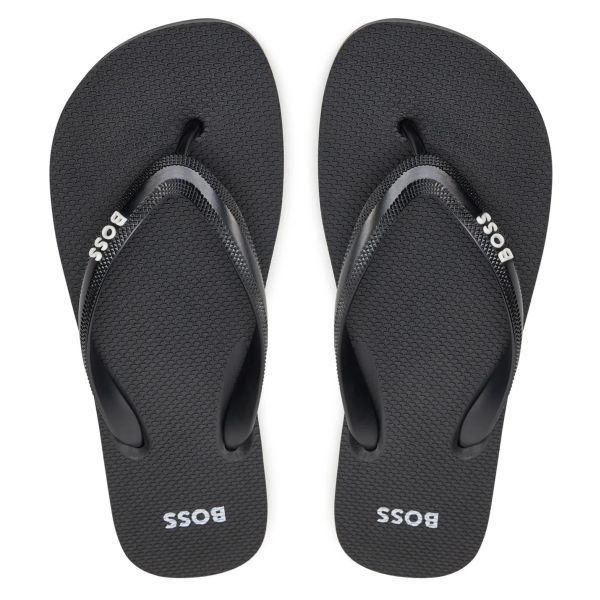 Boss Signature Slippers Zwart