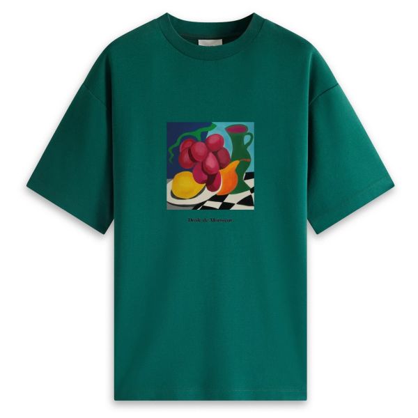 Drôle De Monsieur Nature Morte T-shirt Donker Groen