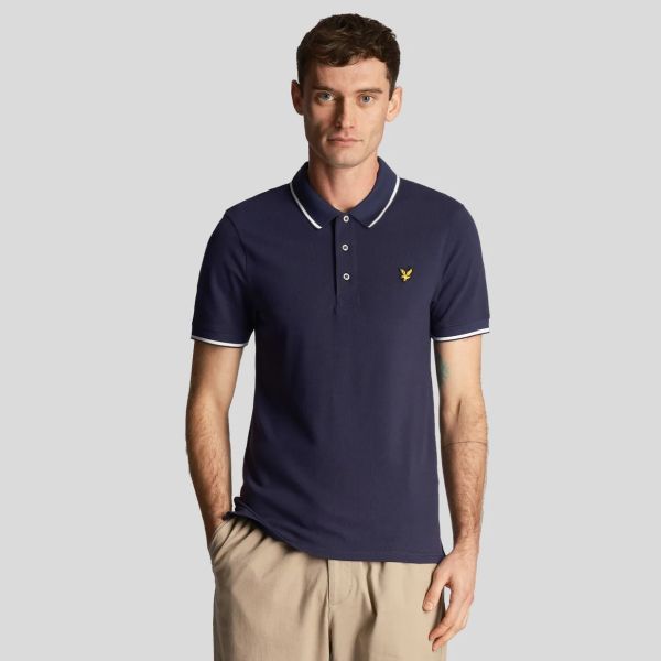 Lyle & Scott Tipped Polo Navy