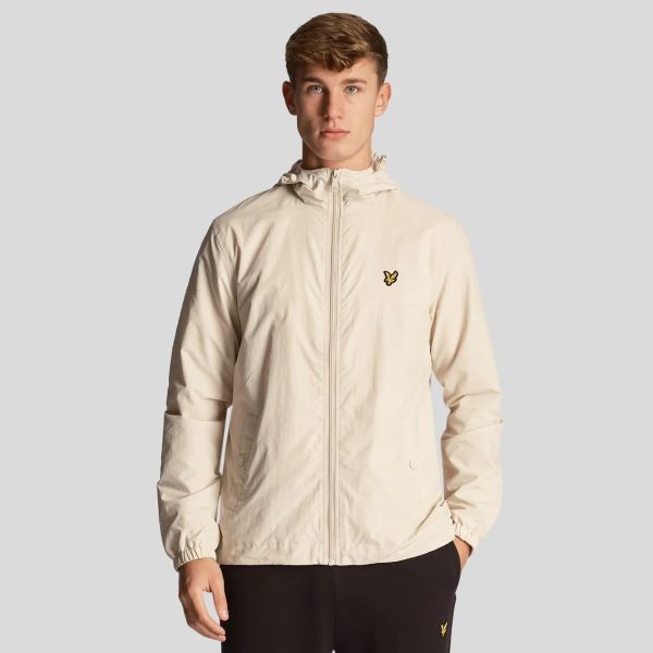 Lyle & Scott Zip Through Hooded Jack Beige