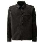 CP Company Gabardine Zipped Overshirt Zwart