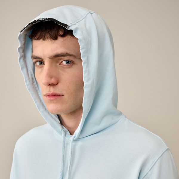 CP Company Light Fleece Hoodie Licht Blauw
