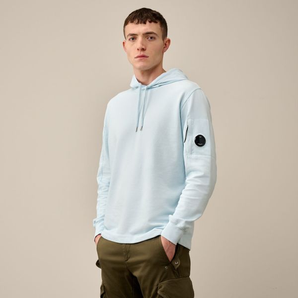 CP Company Light Fleece Hoodie Licht Blauw