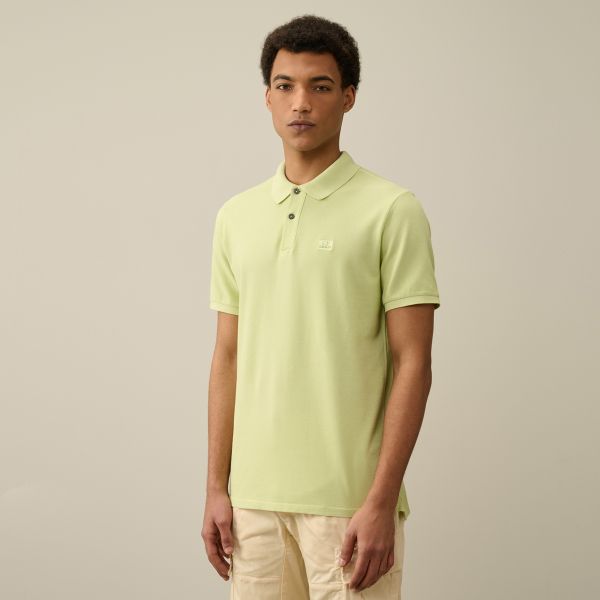 CP Company Pique Resist Dyed Polo Licht Groen
