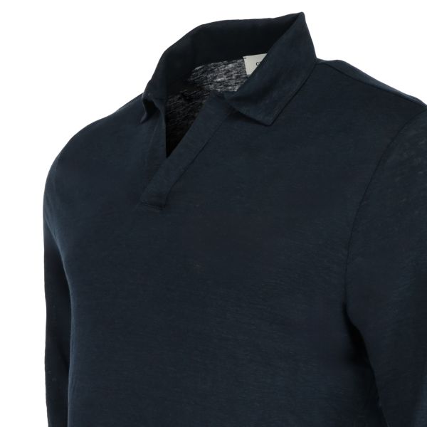 Gran Sasso Longsleeve Polo Navy