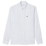 Lacoste Overhemd Licht Blauw/Wit