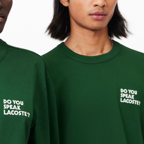 Lacoste Slogan Back T-shirt Groen