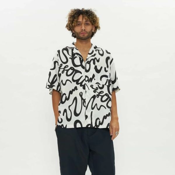 New Amsterdam Surf Association Wijk Tulip Overhemd Zwart/Wit