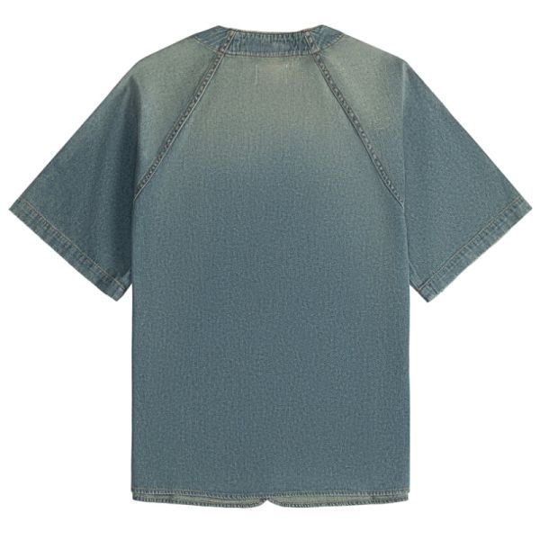 Rhude Baseball Denim Overhemd Blauw