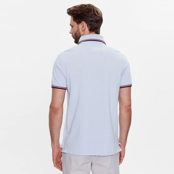 Tommy Hilfiger 1985 RWB Tipped Polo Licht Blauw