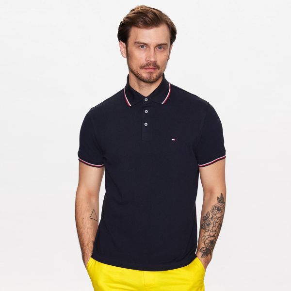Tommy Hilfiger 1985 RWB Tipped Polo Navy