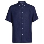 Tommy Hilfiger Pigment Dyed Linen Overhemd Navy