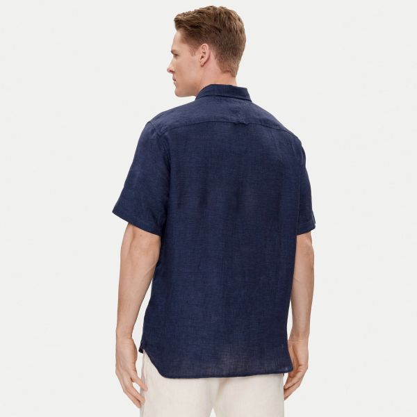 Tommy Hilfiger Pigment Dyed Linen Overhemd Navy