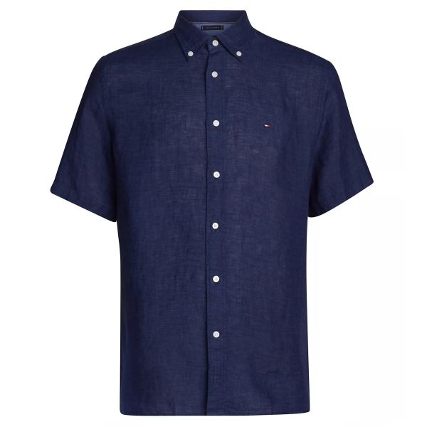 Tommy Hilfiger Pigment Dyed Linen Overhemd Navy