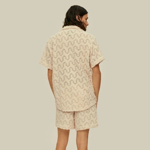 OAS Porto Waffle Korte Broek Beige
