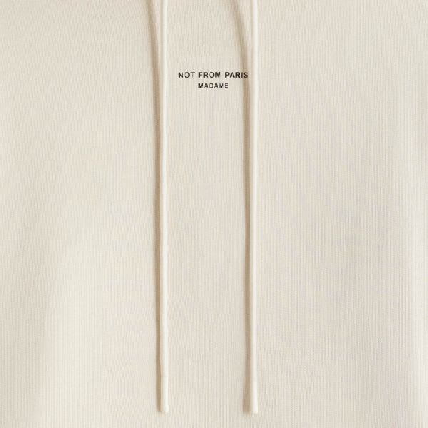 Drôle De Monsieur Slogan Classique Hoodie Beige