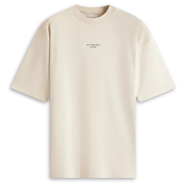 Drôle De Monsieur Slogan Classique T-shirt Beige