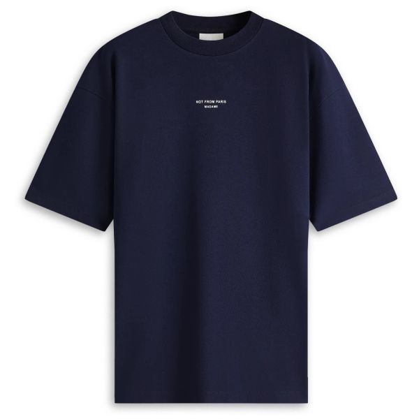 Drôle De Monsieur Slogan Classique T-shirt Navy