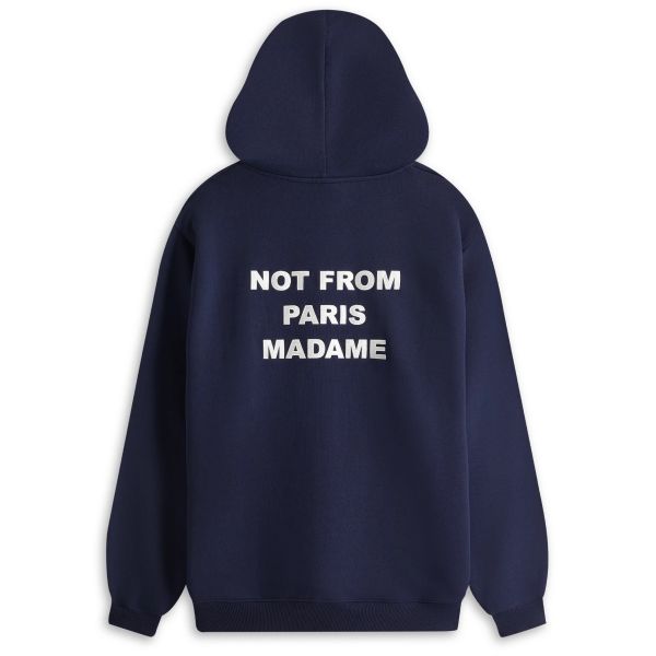 Drôle De Monsieur Slogan Hoodie Navy