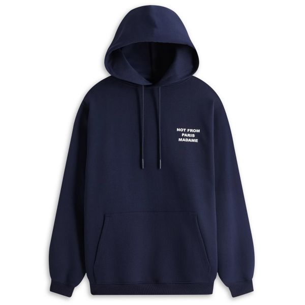 Drôle De Monsieur Slogan Hoodie Navy