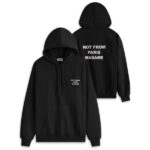 Drôle De Monsieur Slogan Hoodie Zwart