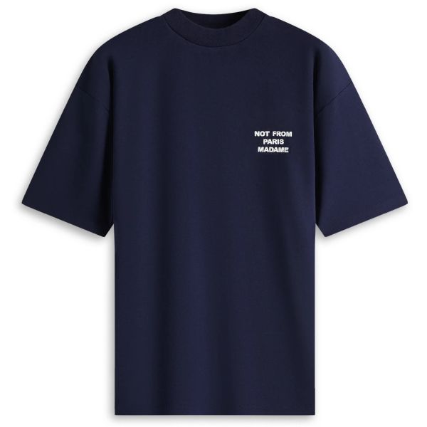 Drôle De Monsieur Slogan T-shirt Navy