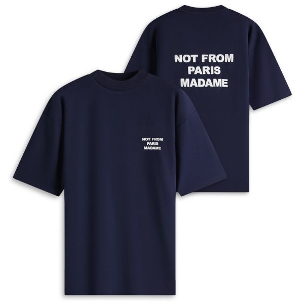 Drôle De Monsieur Slogan T-shirt Navy