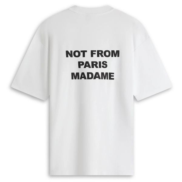 Drôle De Monsieur Slogan T-shirt Wit
