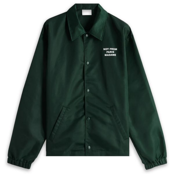 Drôle De Monsieur Slogan Vest Donker Groen