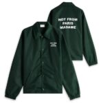 Drôle De Monsieur Slogan Vest Donker Groen