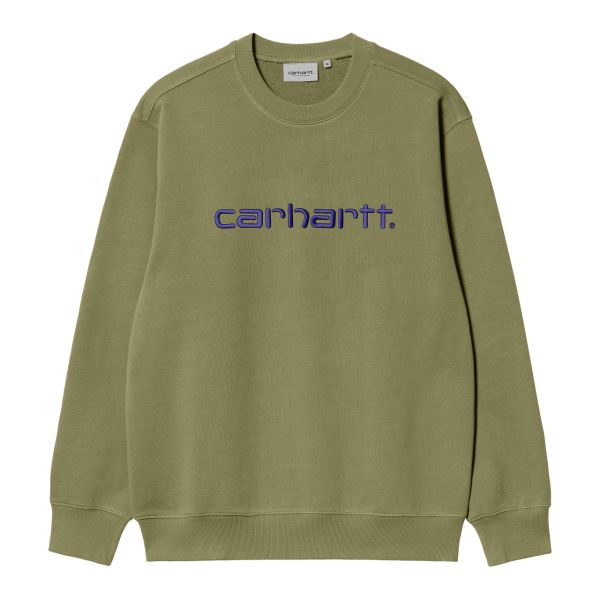 Carhartt Logo Sweater Groen