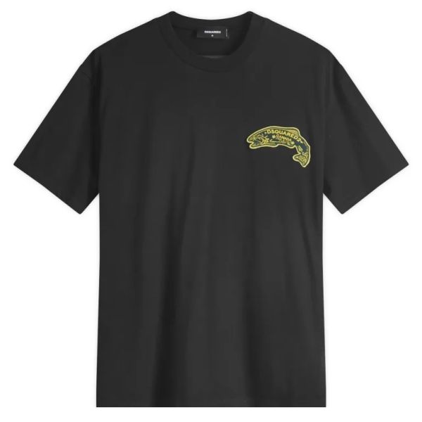 Dsquared2 Fish Logo T-shirt Zwart