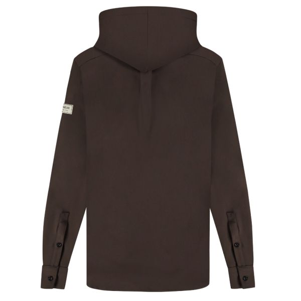 Flâneur Atelier Hooded Overshirt Bruin
