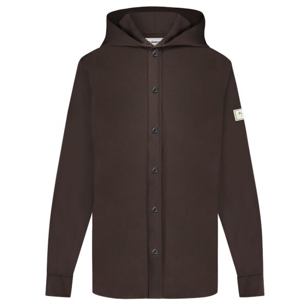 Flâneur Atelier Hooded Overshirt Bruin
