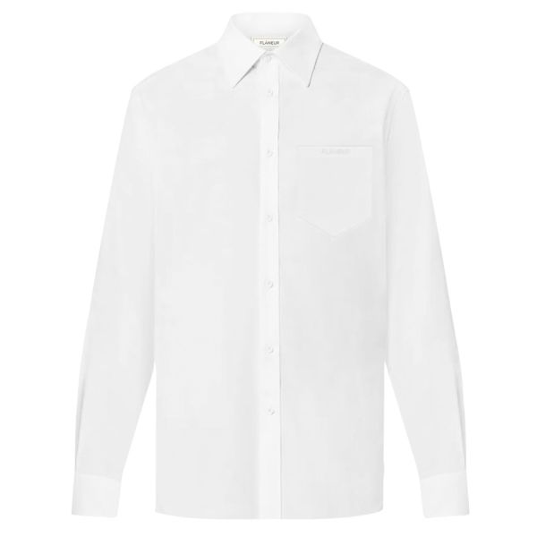 Flâneur Cotton Overhemd Wit