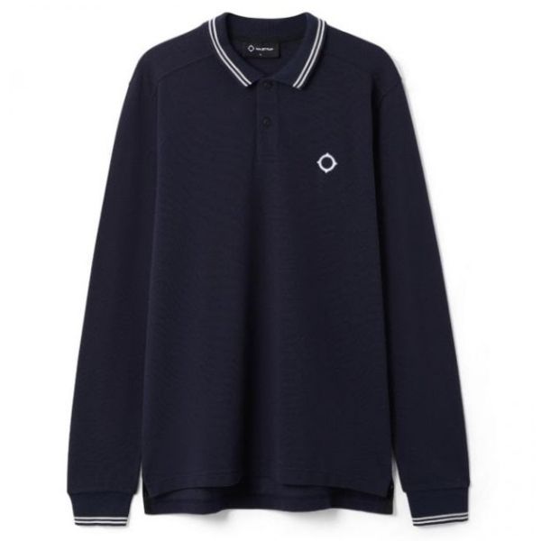Ma.strum Double Tipped Longsleeve Polo Navy
