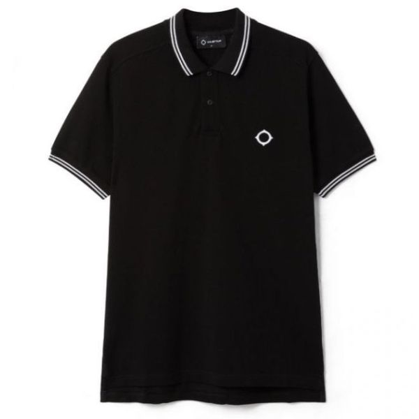 Ma.strum Double Tipped Polo Zwart