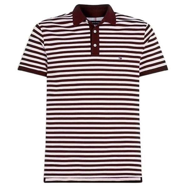 Tommy Hilfiger Polo Bordeaux/Wit