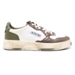 Autry Super Vintage Medalist Low Sneaker Wit/Bruin/Groen