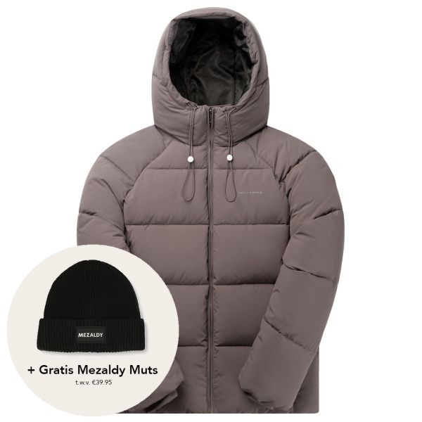 daily paper relaxed puffer antraciet