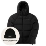 daily paper relaxed puffer zwart