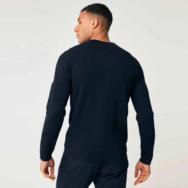 Genti Round Pocket Sweater Navy