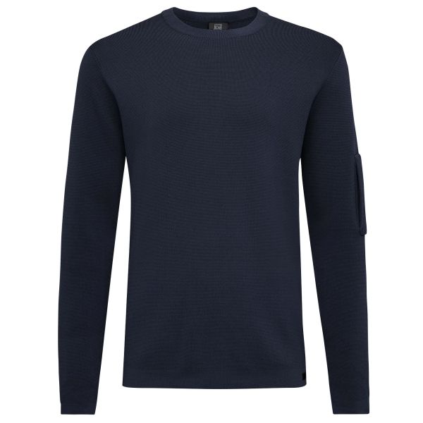 Genti Round Pocket Sweater Navy