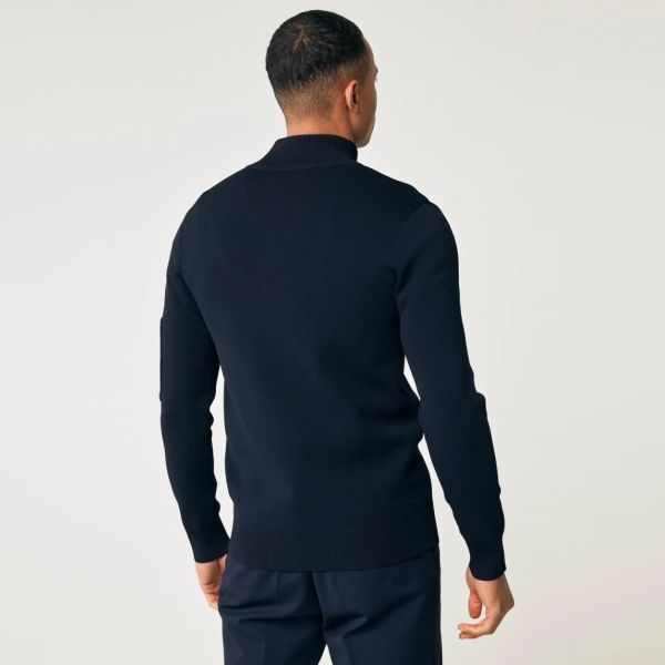 Genti Turtle 3 Buttons Sweater Navy