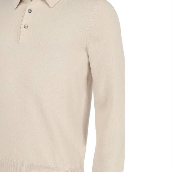 Gran Sasso Tennis Longsleeve Polo Beige