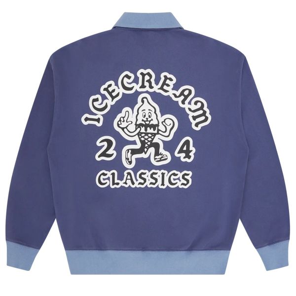 Icecream Cone Man Quarter Zip Sweater Paars