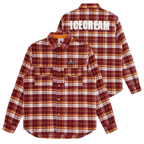 Icecream Flannel Overshirt Rood