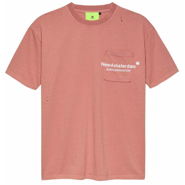 New Amsterdam Surf Association Throw Pocket T-shirt Roze