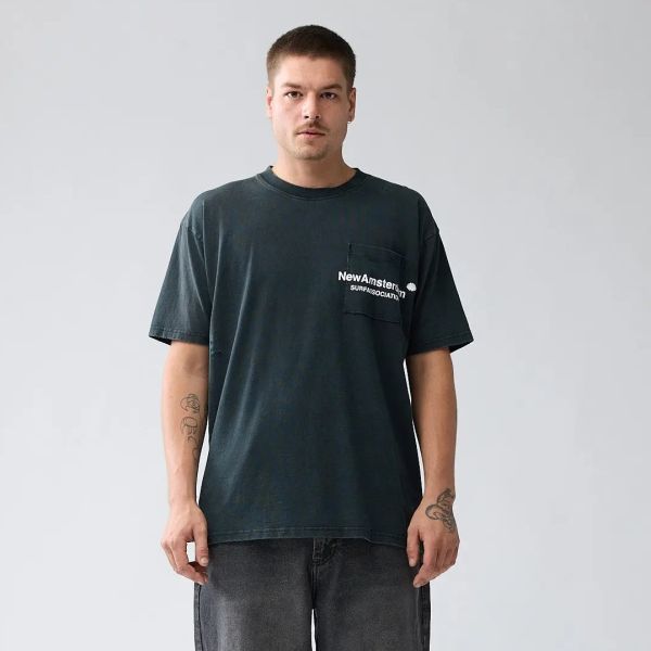 New Amsterdam Surf Association Throw Pocket T-shirt Zwart